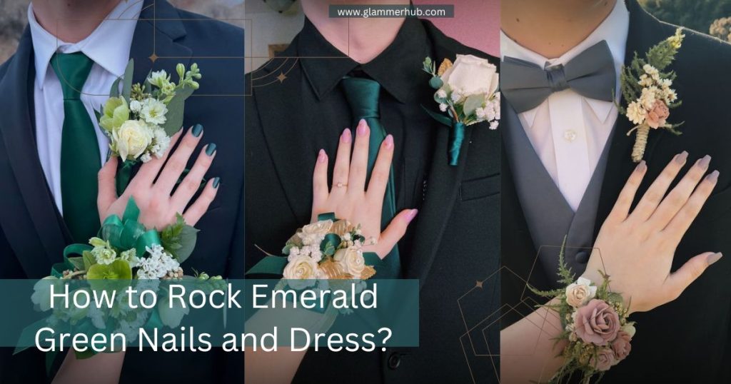 How to Rock Emerald Green Nails and Dress