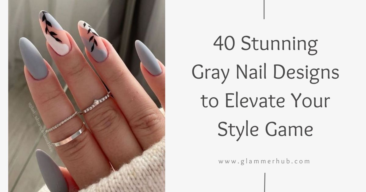 gray nail designs