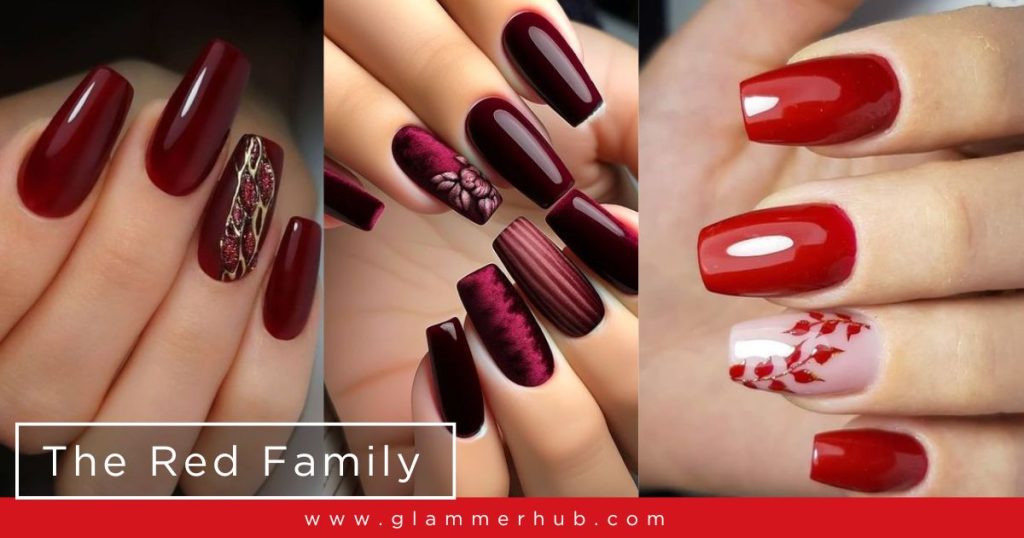 The Red Family nails