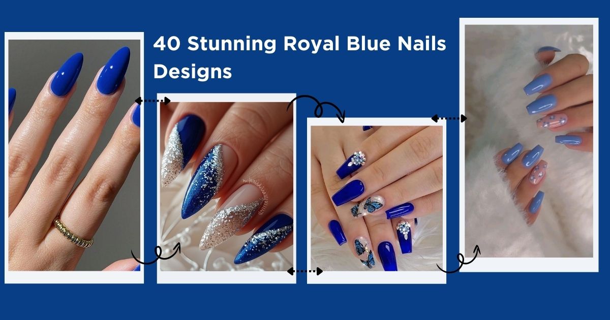 40 Stunning Royal Blue Nails Designs