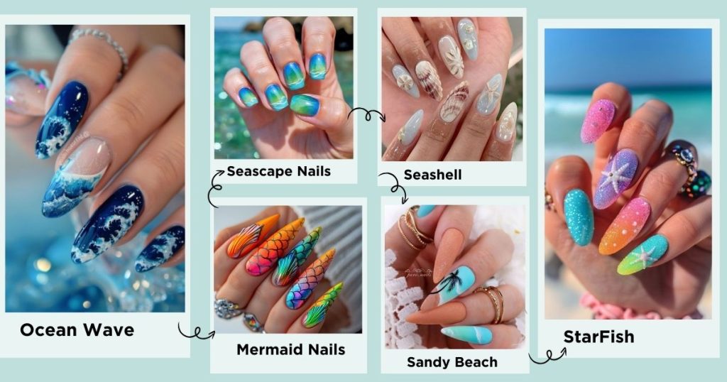 Beach-Inspired Nails