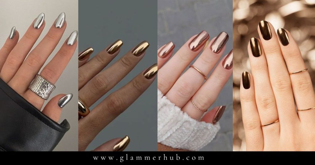 Metallic and Shimmering nail