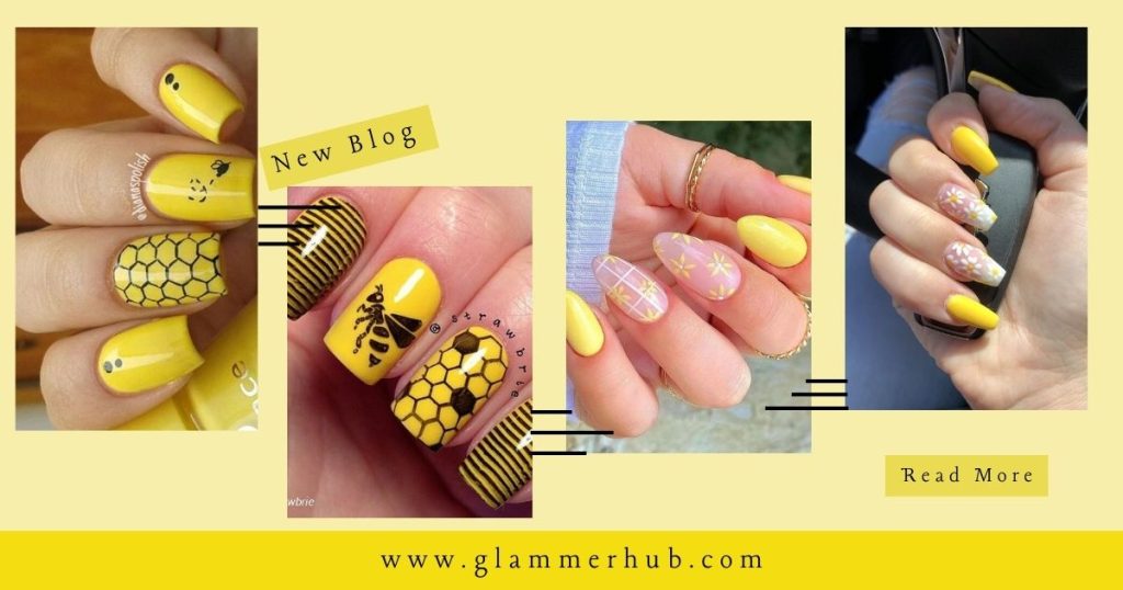 Yellow Bee-Inspired Nail Art Pastel Yellow and Daisy Nails