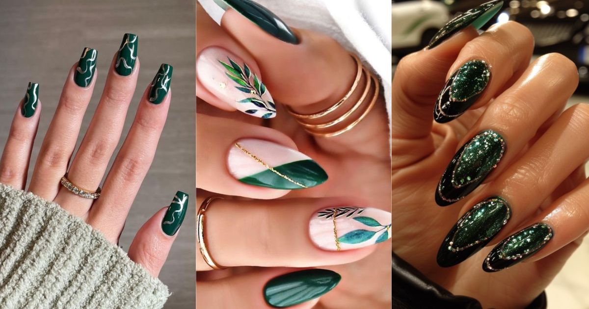 17 Dark Green Nail Designs to Elevate Your Style