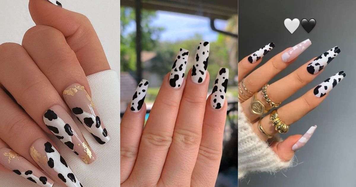 25+ Stunning Cow Print Nails Designs to Try