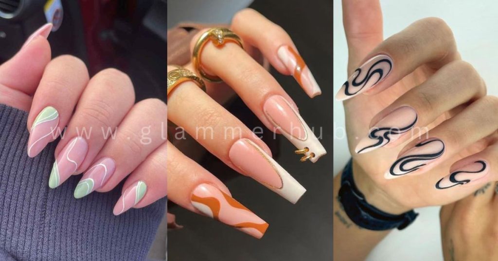 Abstract Neutral Nail Designs