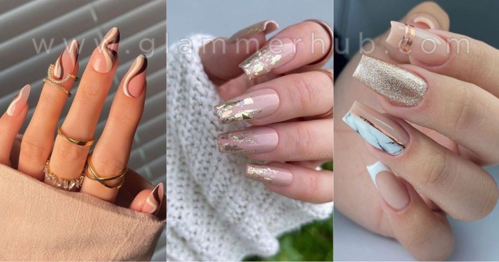 Artful Accents nude nail designs