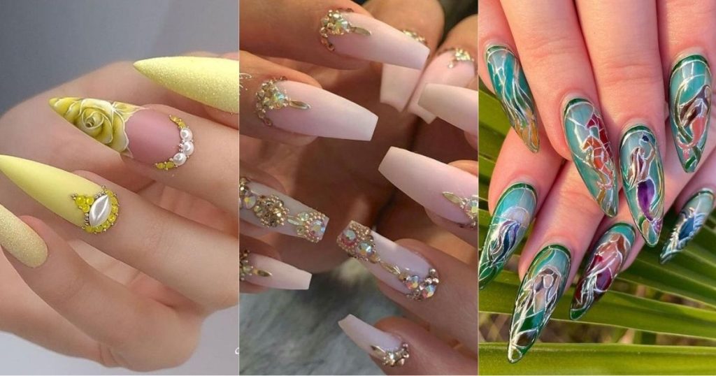 Creative Rhinestone Nail Art