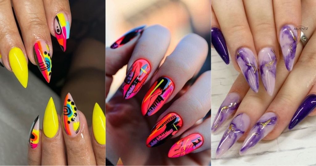 Creative and Artistic Stiletto Nails