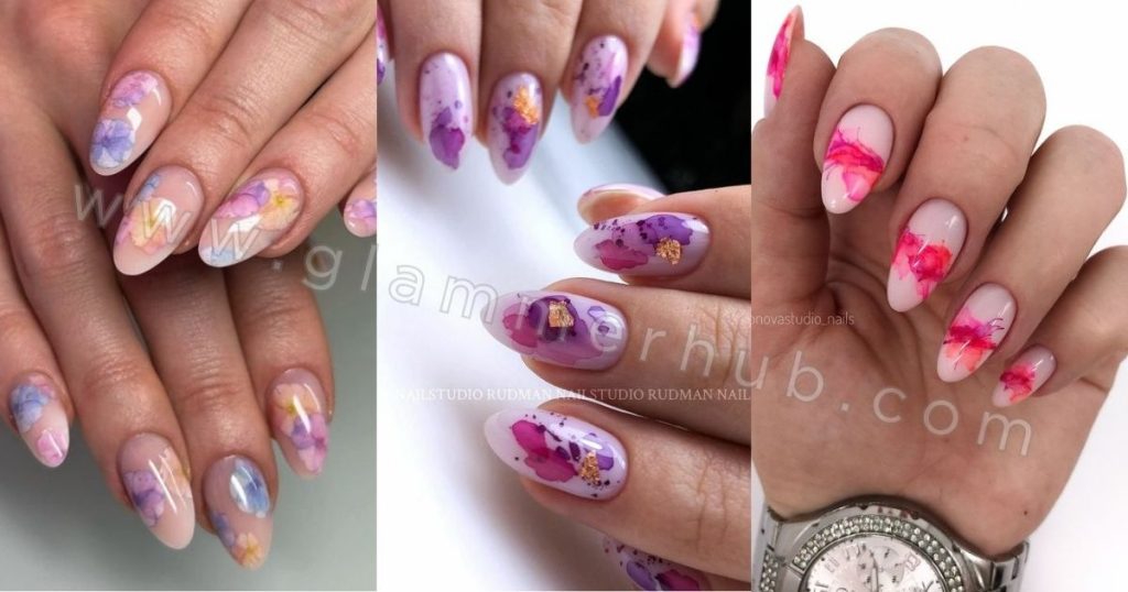 Pastel Watercolor Nail ideas