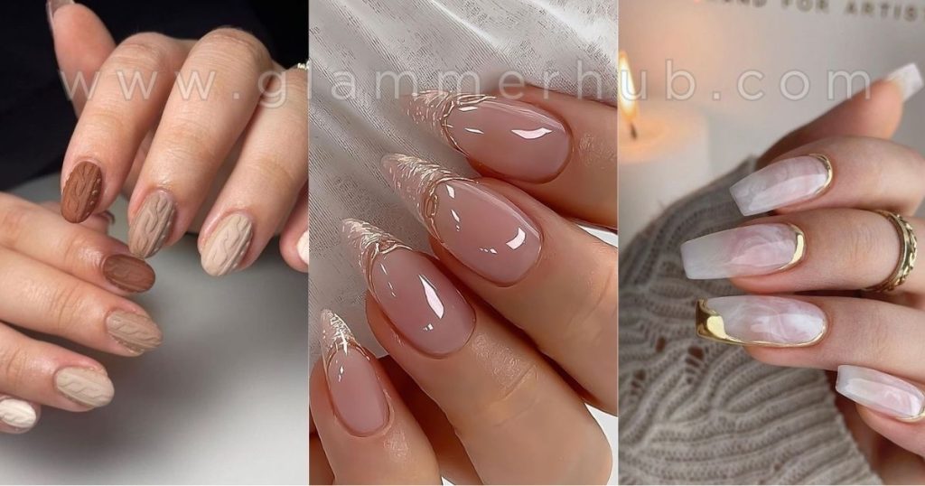 Texture Play nude nail designs