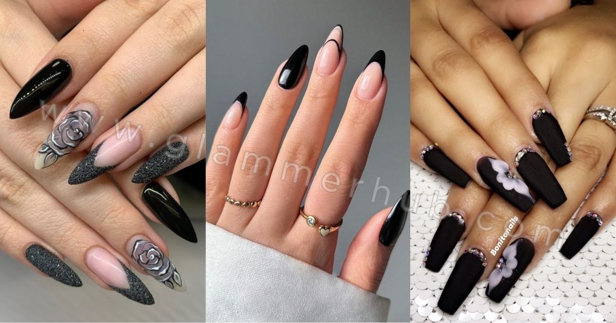 16+ Trendsetting Black Nails Inspo for Every Season