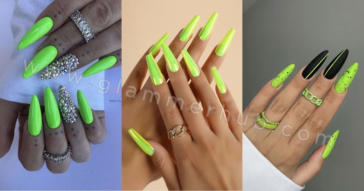 21+ Stunning Lime Green Nail Designs