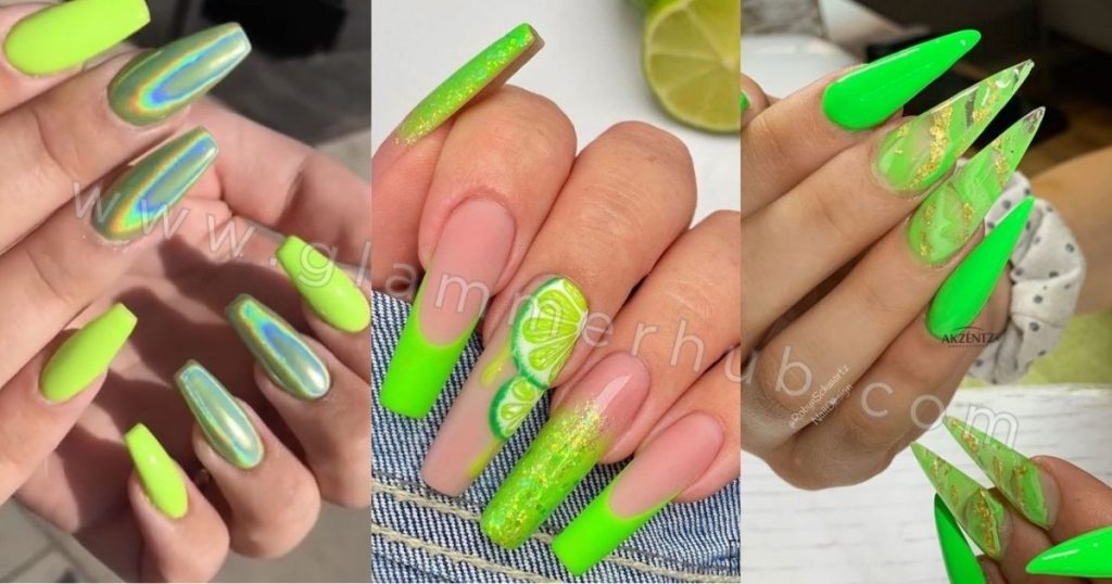 Bright Lime Green Nails