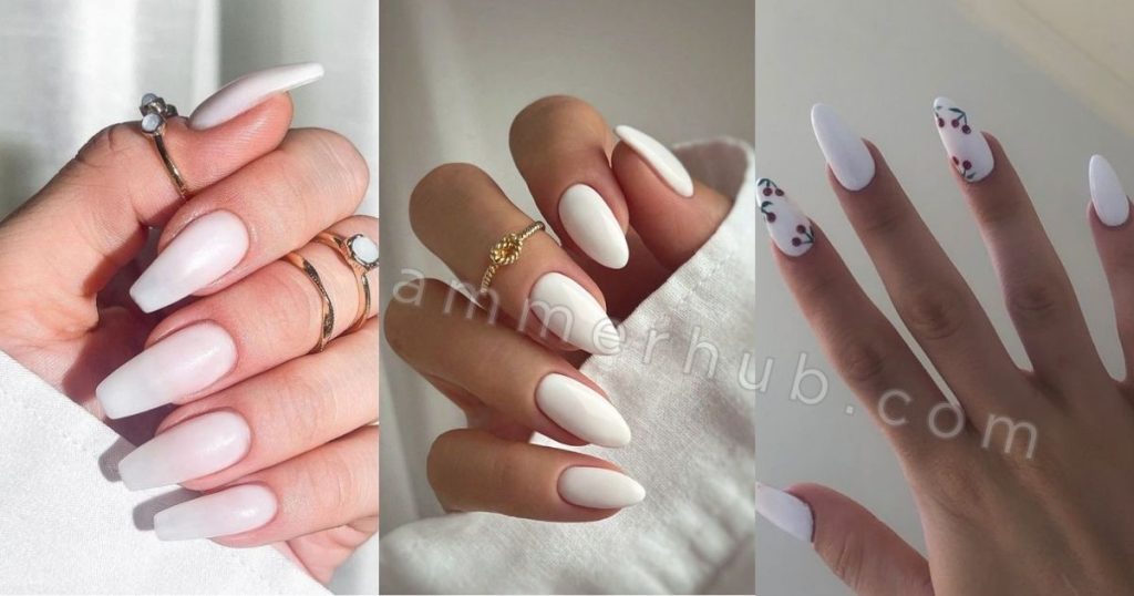 Classic Pure White Nails