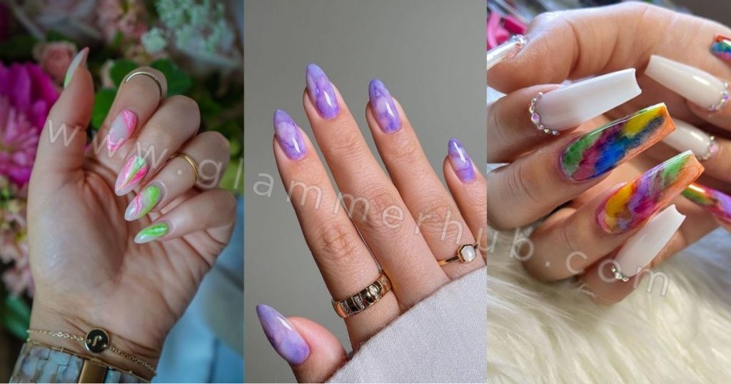 Marble Nail Colorful Designs